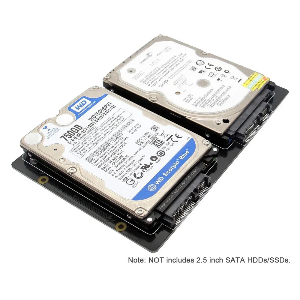Raspberry Pi ROCK64 X822 Dual 2 5 &quotSATA HDD/SSD Shield USB 3 0 Плата расширения для Model B +