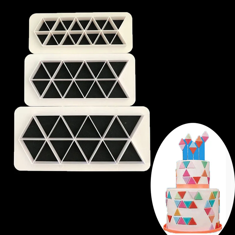 

3 pcs Geometry fondant cookie cutter cake mold fondant mold fondant cake decorating tools Baking 10 Styles