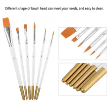 6 шт гуашь ручка нейлоновые волосы акварель Краски ing кисти комплект, принадлежности для живописи Краски поставок воды кисть