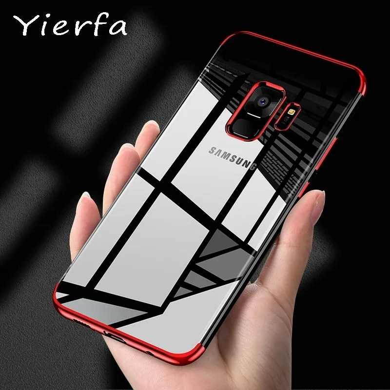 

Case For Samsung Galaxy S8 S9 S10 Plus S6 S7 Edge Ultra Thin Plating Soft TPU Back Cover For Samsung Galaxy Note 8 9 Phone Case