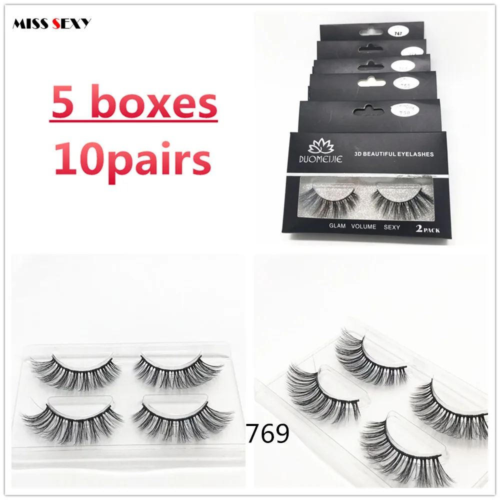 

10 pairs Misssexy lash 3d mink eyelashes 10 pairs natural false eyelashes fake lashes long makeup extension for beauty769b