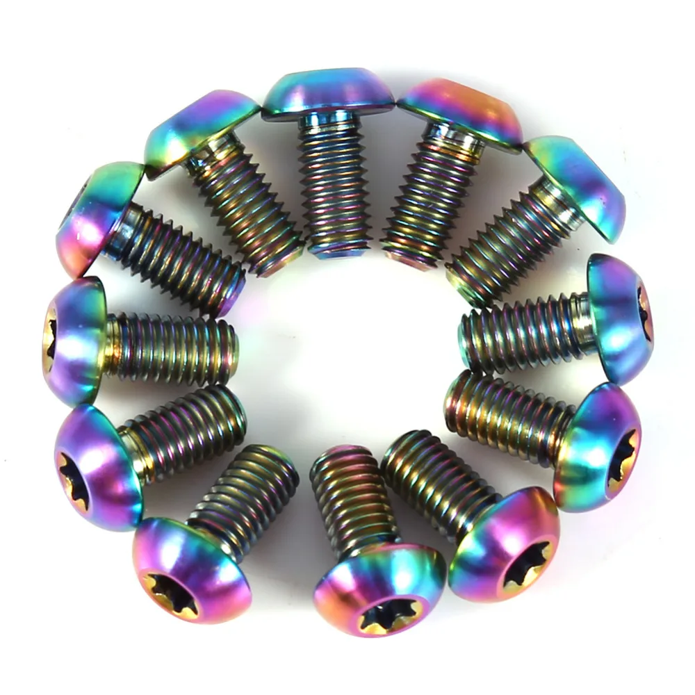 

Hot 12pcs/pack M5*10mm Alloy Bike Head Bolts Screws Fastener For Bike Bicycle T25