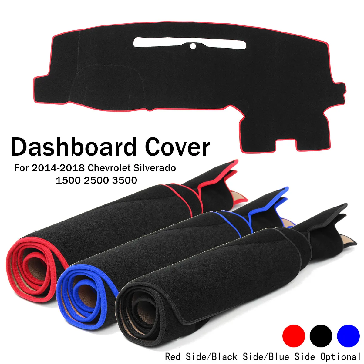 

Dashboard Cover Carpet Dashmat Pad Dash Board Sun Shade Covers For Chevrolet Silverado 1500 2500 3500 2014-2018