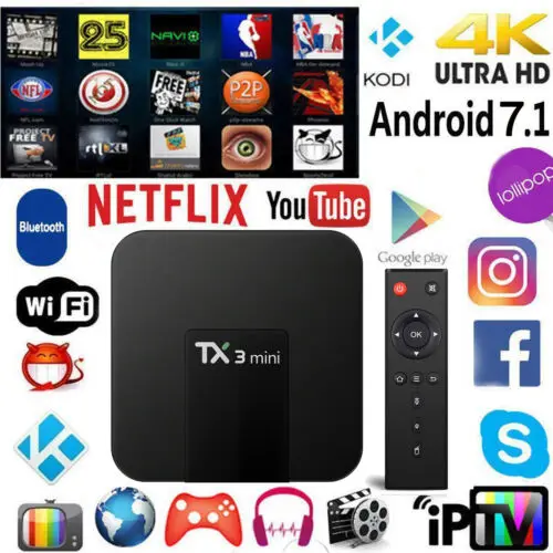 

TX3 Mini 4K TV Box 2GB 16GB 64Bit Android 7.1 Quad Core S905W 2.4GHz WiFi HOT Set Top Box