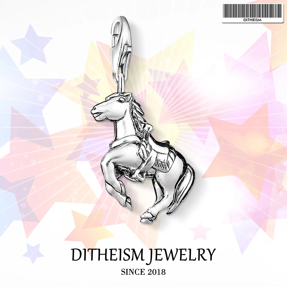 

Caballito Horse Charms Pendant,2018 Fashion Jewelry 925 Sterling Silver Gift For Women Men Boy Girls Fit Bracelet Necklace Bag
