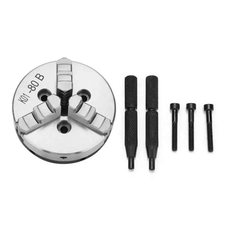 K01 80B 3 Jaw Manual Lathe Chuck Self Centering Lathe Chucks Set 80mm