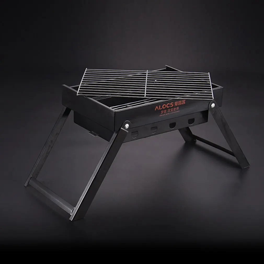 

Outdoor Camping BBQ Folding Grill Oven Charcoal Portable Collapsible Barbecue Stainless Steel Stove Cooker Cooking Tool