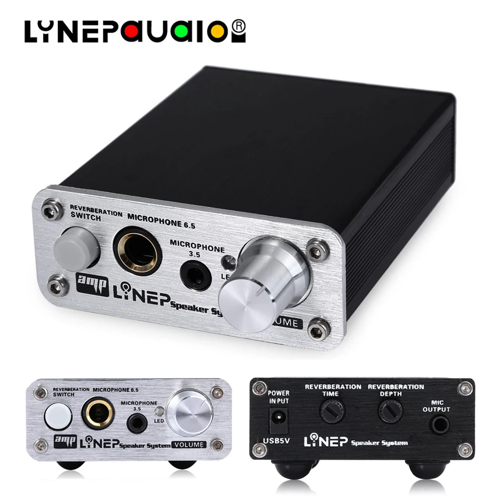 

Dynamic Microphone Amplifier Dual Microphone Amplifier Computer Microphone With Reverb Switch Function and Volume Adjustment