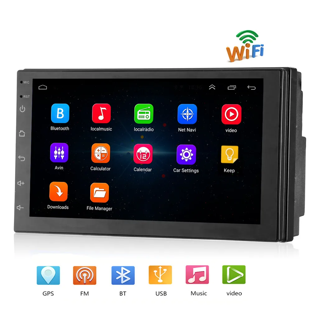 Rechteck 8802 Universal 2 din Auto Multimedia-Player 7 zoll Touch Screen Auto MP5 Player Android 7.