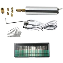 Usb 3-12V Mini Electric Drill Hand Drill Motor Hole Saw Aluminum Mini Electric Diy Pcb With Drill For Wood Plastic Drilling