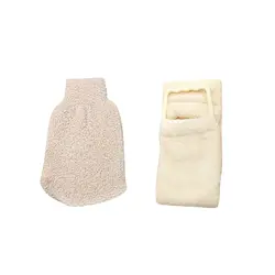 2 шт. перчатки для уборки средства ухода за кожей Двусторонняя Отшелушивающий Exfoliator Spa глубокий моющая перчатка Митт полотенца для женщин