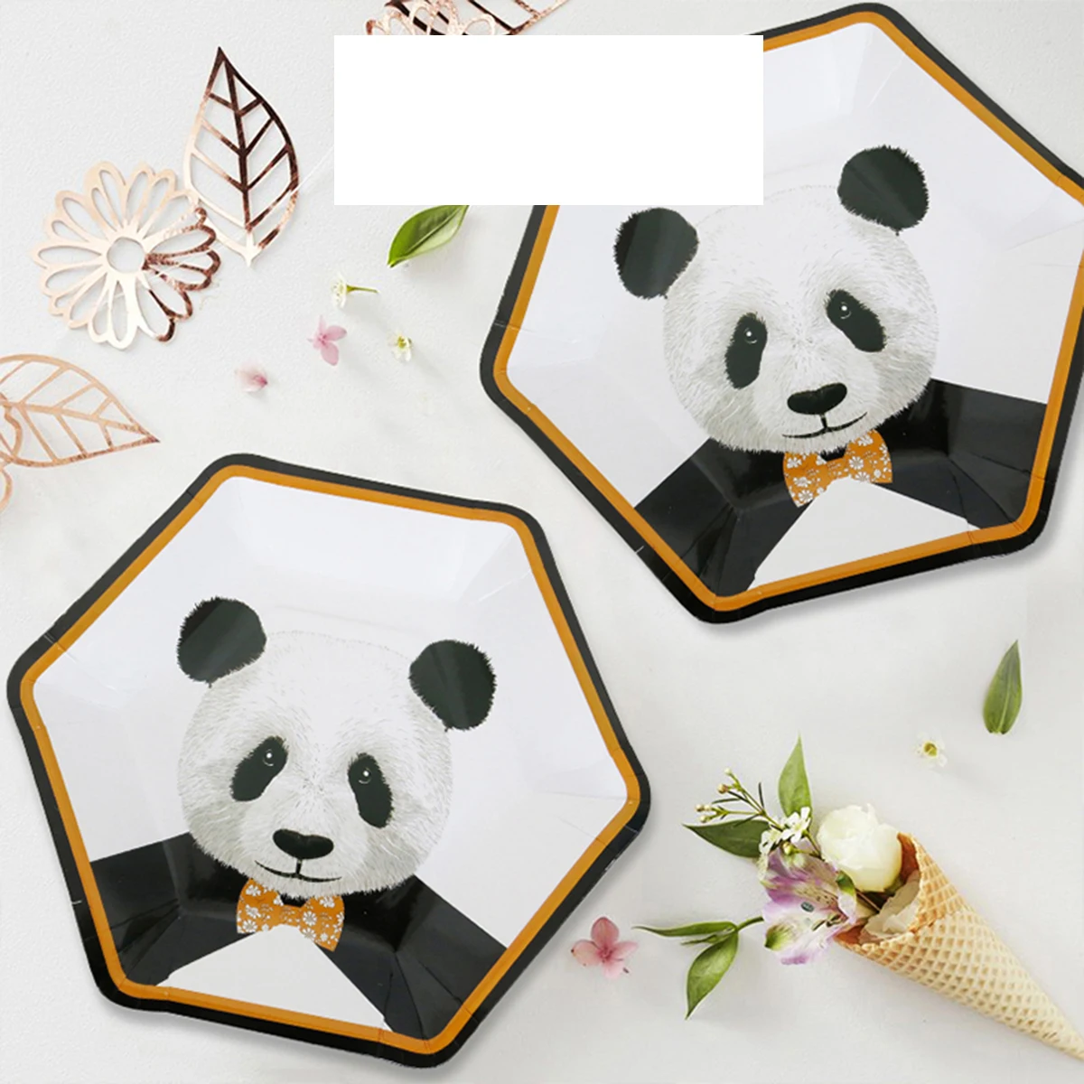 8 шт одноразовая листовая бумага для обеда для барбекю сувениры для вечеринки ко дню рождения принадлежности(панда