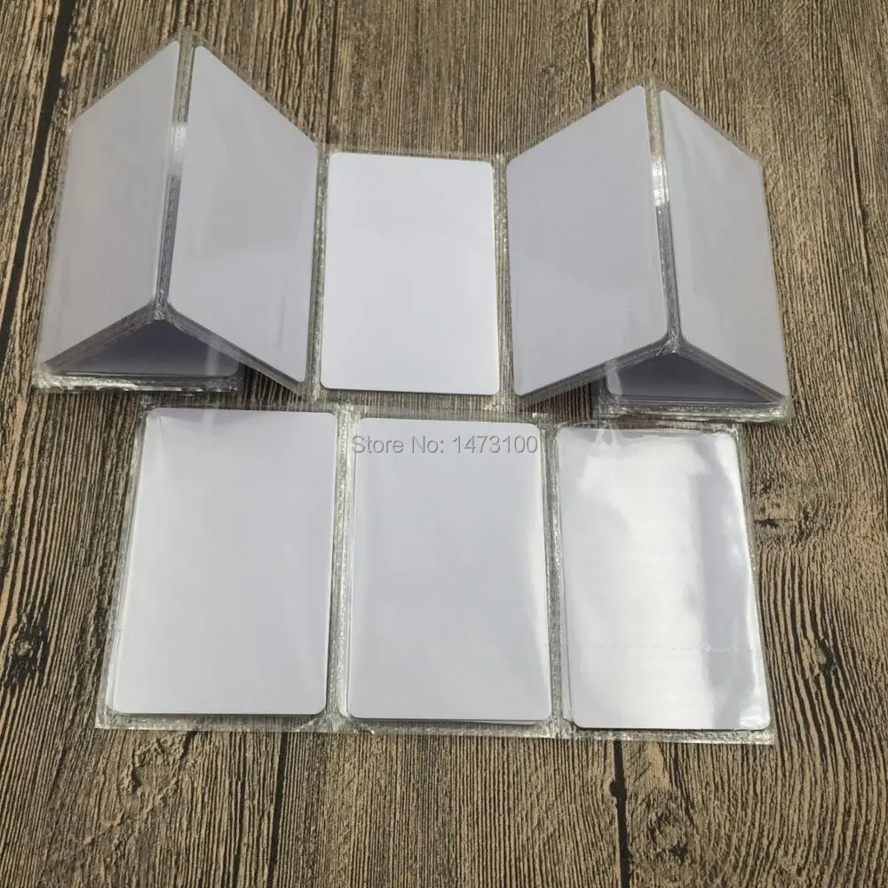 

Free shipping 500pcs ISO14443A 13.56Mhz RFID MIFARE DESfire EV1 2K White Plain Glossy NFC Payment Card