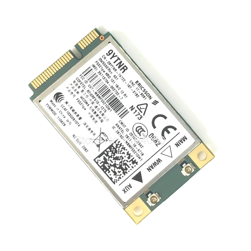 Unlocked DW5550 F5521gw Ericsson Wireless 3G Mini PCI E Card for Dell WCDMA HSPA WWAN Mobile