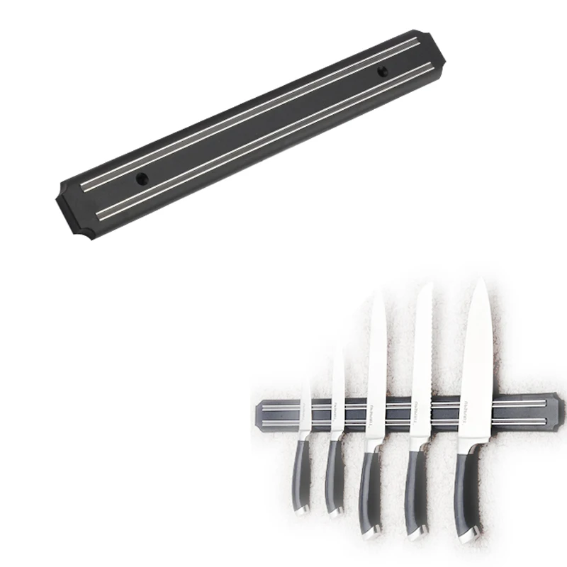 Botique-мощный магнитный для ножей отдых настенное крепление подставки для ножей держатель в полоску Бар Полка Органайзер домашние Кухонные ножи аксессуары