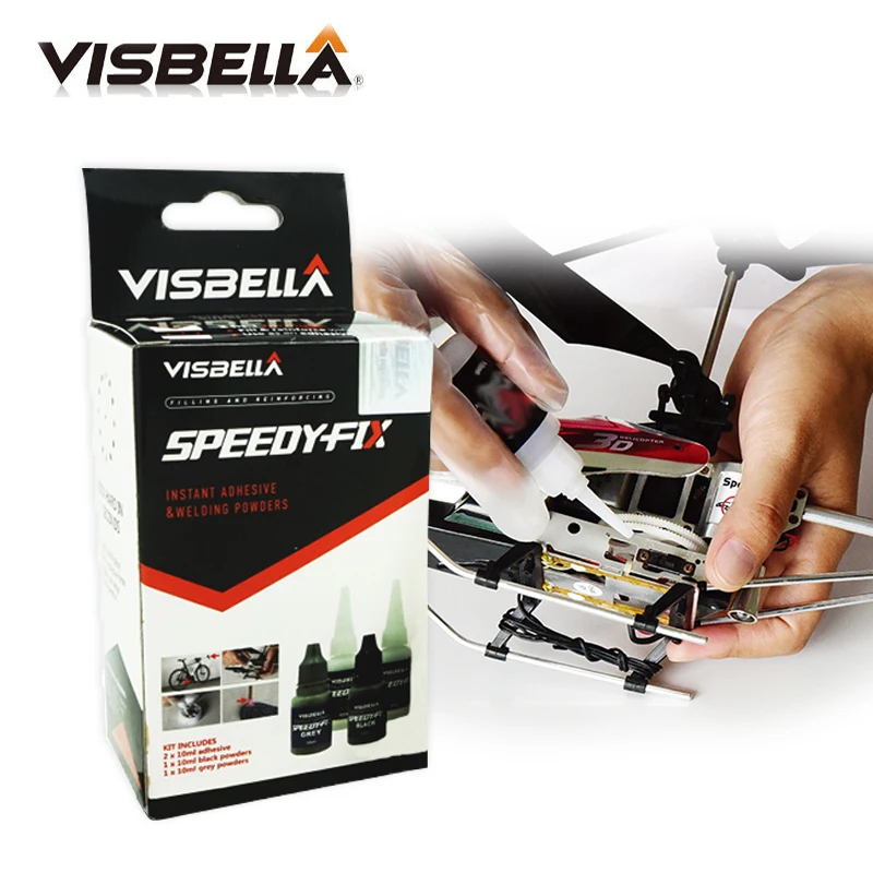 Visbella DIY Speedy порошок клей Пластик ремонт заполнитель древесины клей-герметик профессиональный клей быстрого Медь Резина