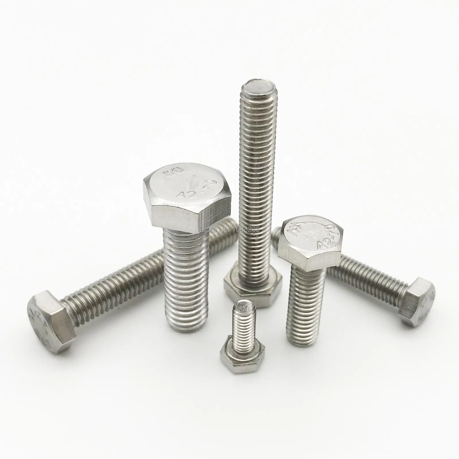 A2 Stainless Steel Hex Hexagon Head Set Screw Bolts Fully Threaded M6 M8 