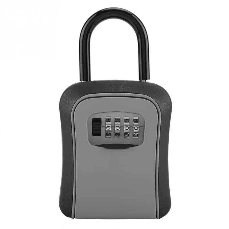 Portable Key Lock Box 4 Digit Key Security Storage Lock Box Combination