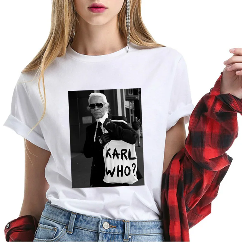 Новая женская Футболка Karl Lagerfeld & Cat женские летние короткие футболки для