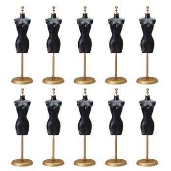 

10PCS Plastic Doll Dress Cloth Gown Demountable Display Support Holder Mannequin Model Stand Accessories for Barbie Doll Dress