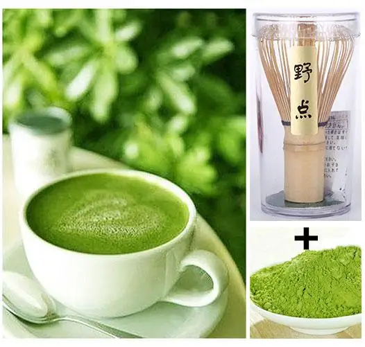 Лот из чистого органического зеленый чай matcha порошок для похудения + 1 * Бамбук Chasen взбейте 78