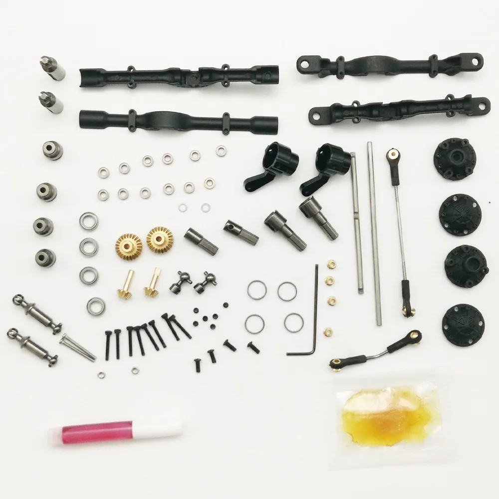 WPL four-wheel drive six army with metal steering front and rear metal bridge assembly parts DIY upgrade modified model toys