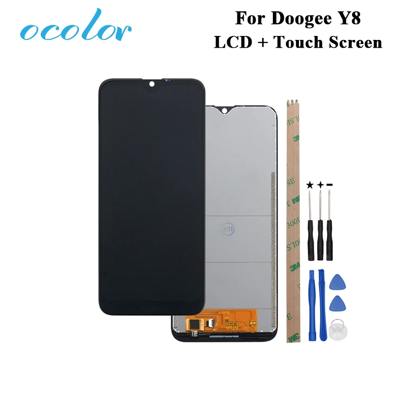 

ocolor For Doogee Y8 LCD Display and Touch Screen Digitizer +Film Replacement With Tools +Adhesive For Doogee Y8 Phone