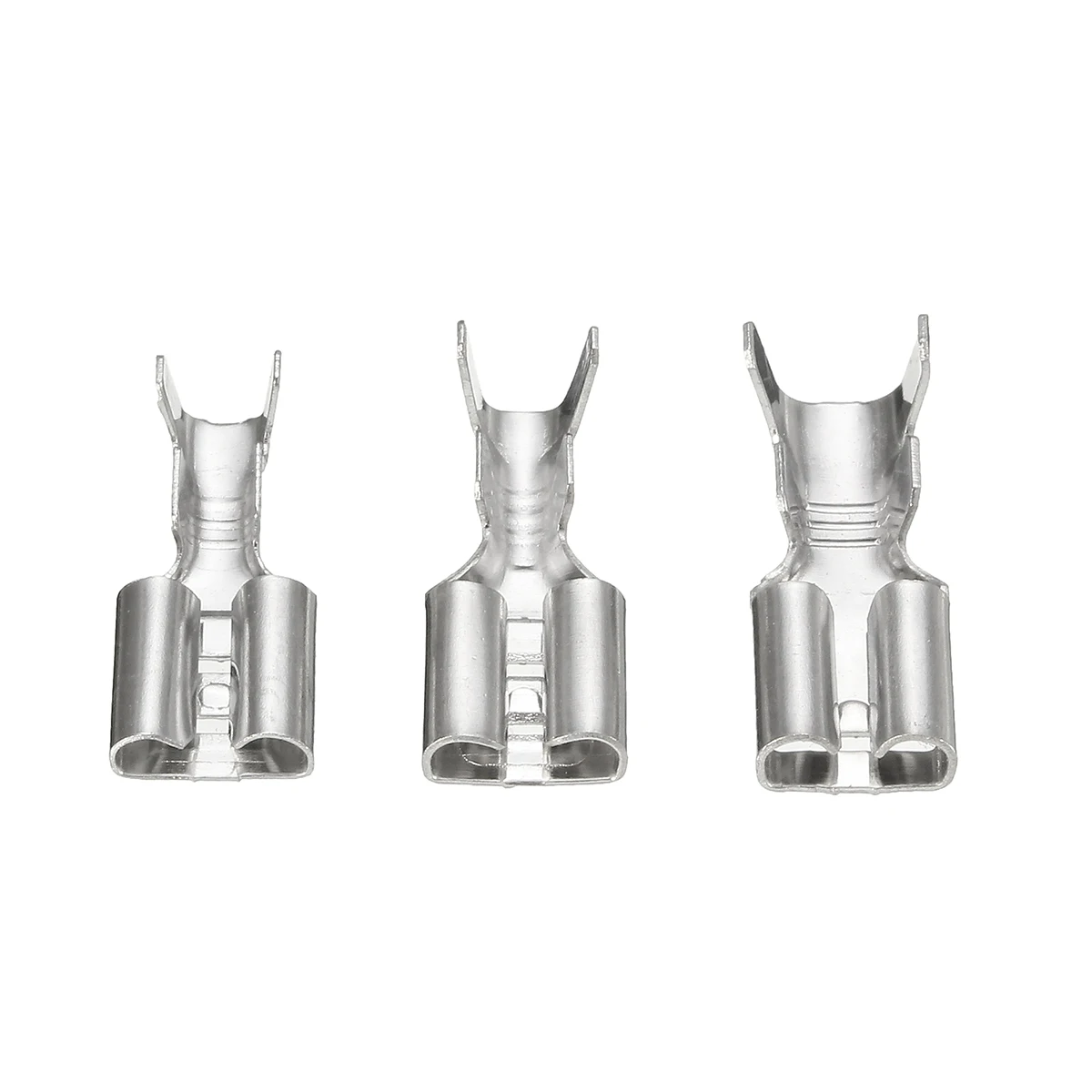 

SWILET 10/25Pcs Uninsulated Female Spade Terminal Connectors Terminals Crimp Electrical Wire Cable 2.5mm-6.3mm