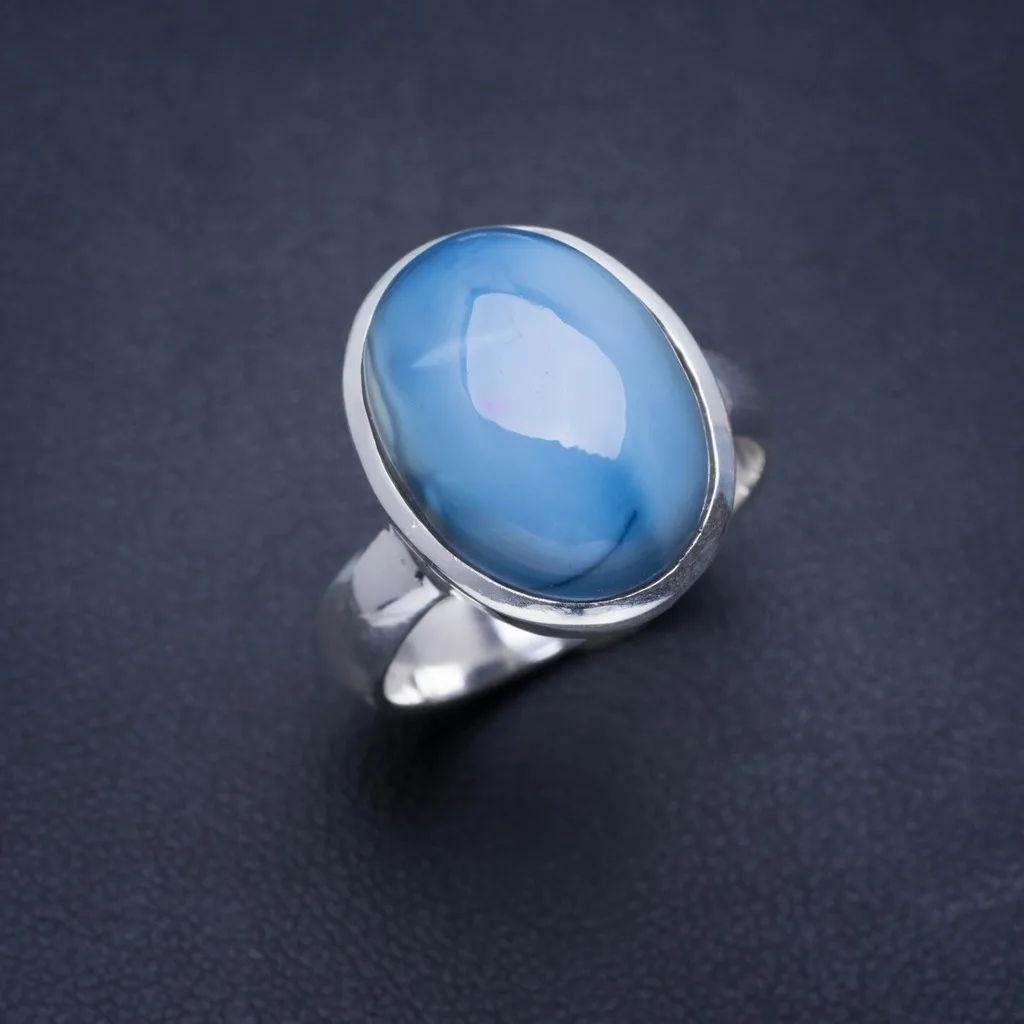 

Natural Owyhee Opal Handmade Unique 925 Sterling Silver Ring 7.75 A1113