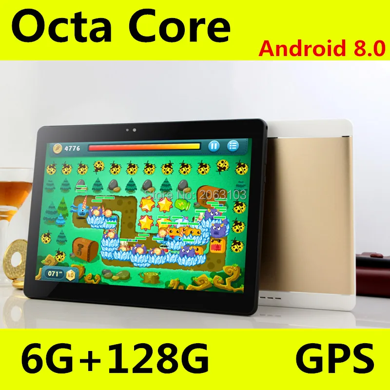 4G Телефонный звонок 10 дюймов Восьмиядерный Android 8 0 планшетный ПК 6 ГБ 64 Гб IPS экран