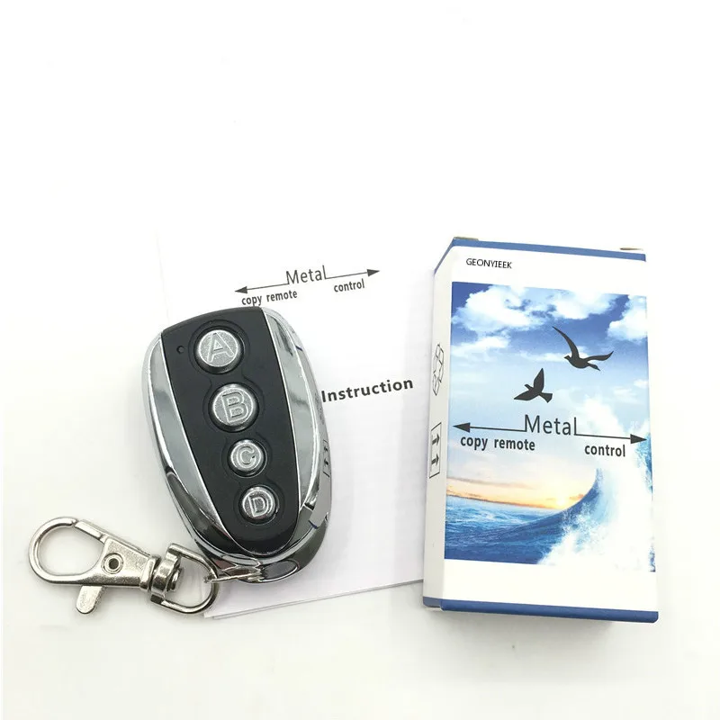 

Wireless Garage Door Remote Control 4 Channel Electric Cloning Gate for Auto Remote Control Portable Duplicator Key Wholesale