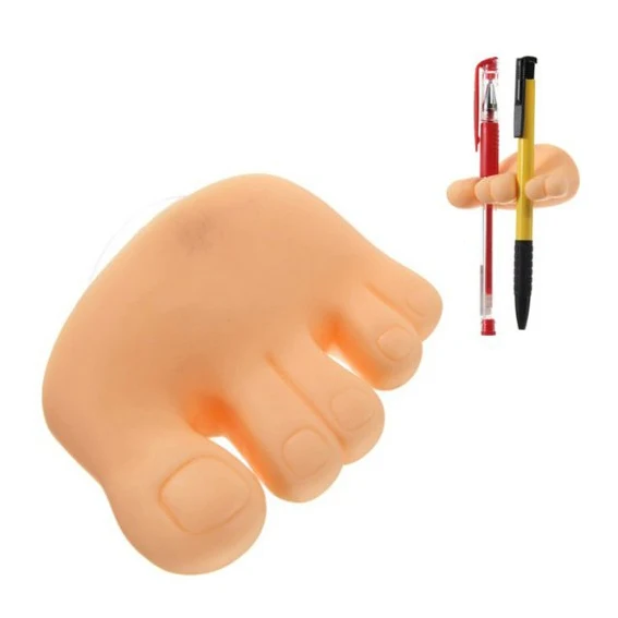 

Hot sale-Funny Cute Foot Toe Shaped Pen Pencil Toothbrush Holder Mount Stand
