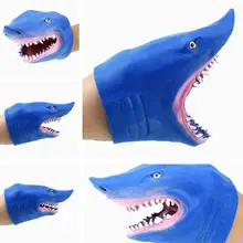 Мягкий TPR синий ярко-Акула ручная кукла Дети животные перчатки игрушки марионетка куклы для детей истории модель подарок на день рождения игрушка