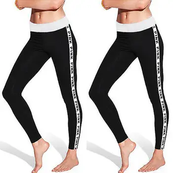 

Women Cotton Leggings Hipster Fitness Leggings Grey Pink Letter Printed Leggins Brand Fashion Ladies Work Out Legging Pants