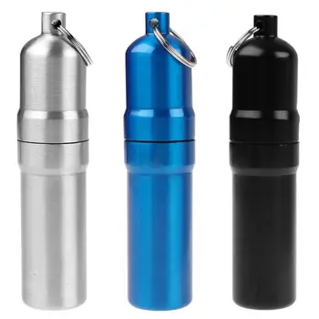 

Portable Stainless Steel Sealed Cigarette Case 5 Cigarettes with Keychain Holder Box Waterproof Cigarettes Storage Box