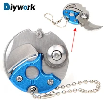 DIYWORK мини складной нож для самозащиты EDC карманный нож брелок для ключей наборы ручных инструментов походные инструменты для выживания