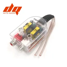 Adaptador de som automotivo para rca, adaptador de alta a baixa saída de linha automática, comversor de áudio, subwoofer de som, amplificador ajustável