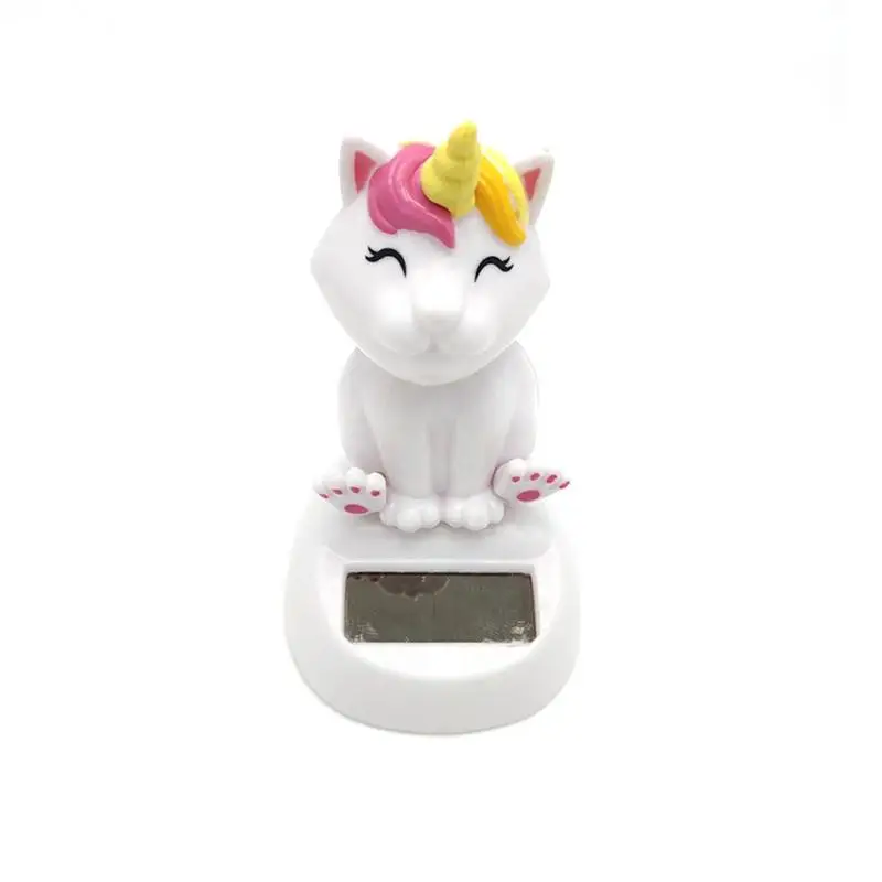 

Universal Car Interior Ornaments Creative Lovely Solar Energy Powered Unique Swing Unicorn Vehicle Ornaments Relieve Eye Strain