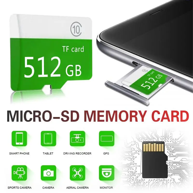 

1GB-512GB Class 10 Micro SD Card Memory Card TFcard high speed Suitable For Mobile / PC