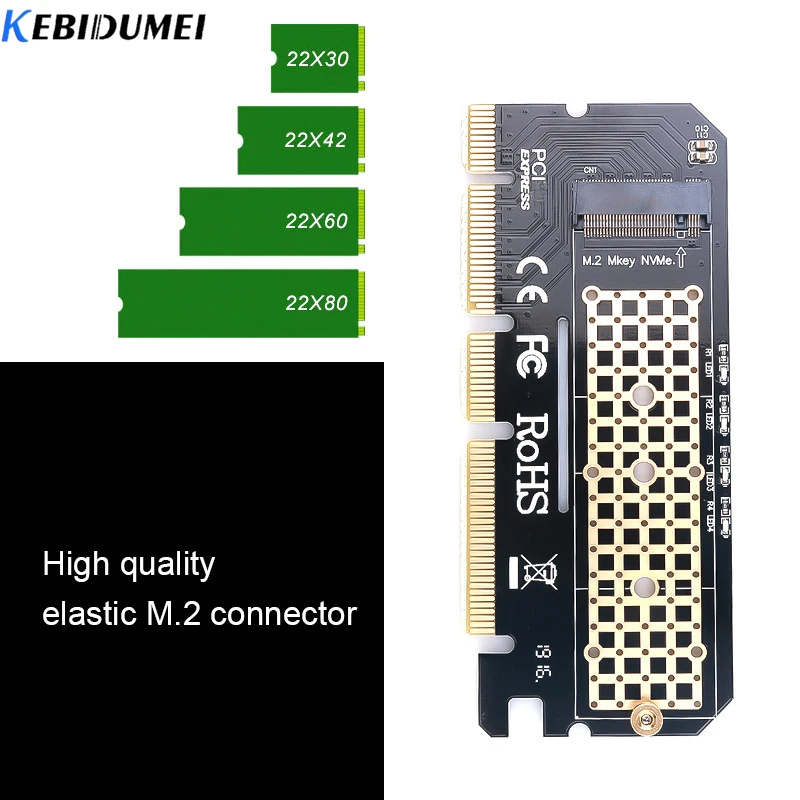 KEBIDUMEI Плата расширения для PCIE к M2/M.2 адаптер/PCI Express M.2 SSD PCIE адаптер M.2 NVME/M2 PCIE адаптер компьютера