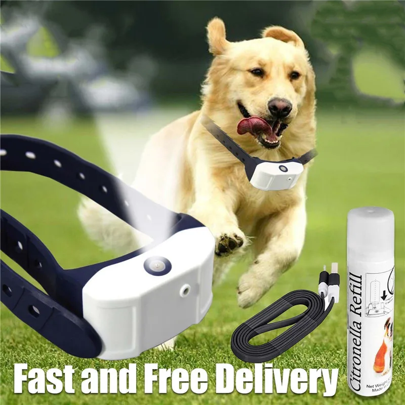 Стоп лай Citronella перезаряжаемые ошейник для собак анти кора Pet поезд туман спрей