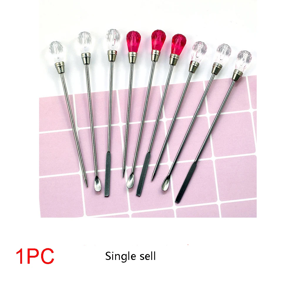 

Nail Art Tools Glitter Glue Powder Spoon Pin Stirring Rod Dotting Pen Manicure