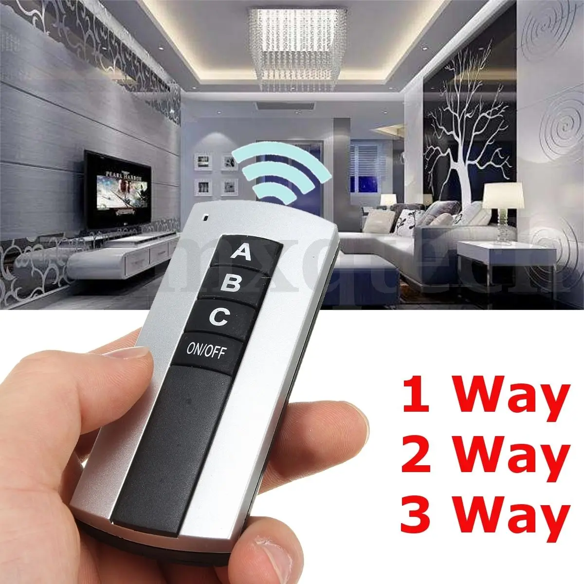 

1/2/3/4 Way Port 220-240V ON/OFF Wireless Digital Remote Control Light Switch