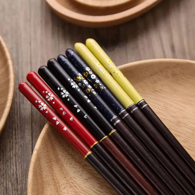 Tofok палочки для еды узор с Сакурой дерево суши Chop Stick китайская столовая посуда в японском стиле подарок многоразовые кухонные столовые приборы столовая посуда