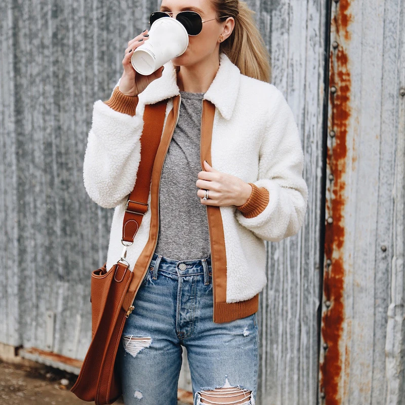 2016 New Fashion Women Winter Warm Thicken Lapel Collar