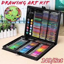 Набор для рисования, набор деревянных коробок, чехол для хранения, 149 шт., Подарочный карандаш