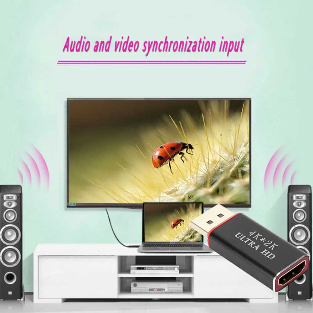 Kebidu 4K Ultra HD HDMI конвертер позолоченный Дисплей порт DP штекер гнездо адаптер 30 Гц