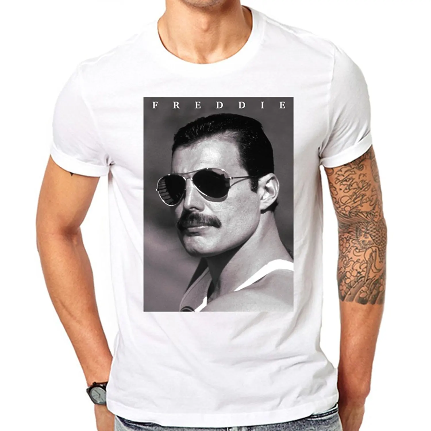 freddie mercury t shirt pull and bear