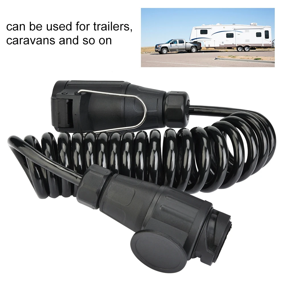 

Europe Style 13-Pin Trailer Plug Wiring Spring Cable Connector Adapter for Trailer Caravan to power trailer / caravan lights NEW