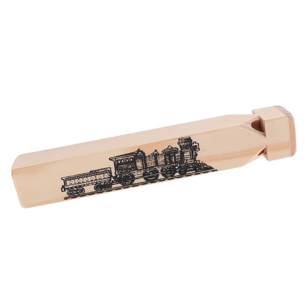 

Wooden Whistle Train Pattern Whistle Flute Exercise Kids Musical Listening